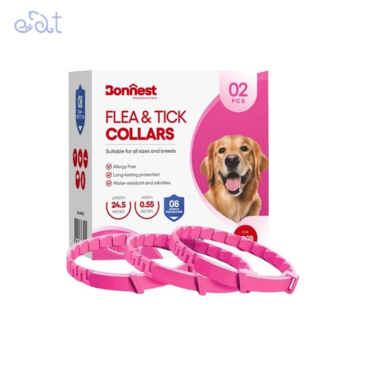 قلاده ضد کک و کنه سگ بونست مدل Bonnest Flea & Tick Collar بسته 2 عددی رنگ صورتی — تصویر ۲