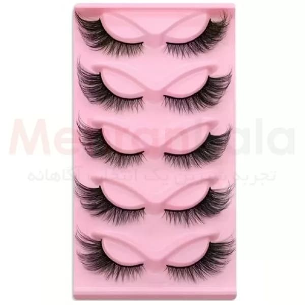 مژه مصنوعی روباهی فاکس مدل Angled Eyes بسته 5 جفتی