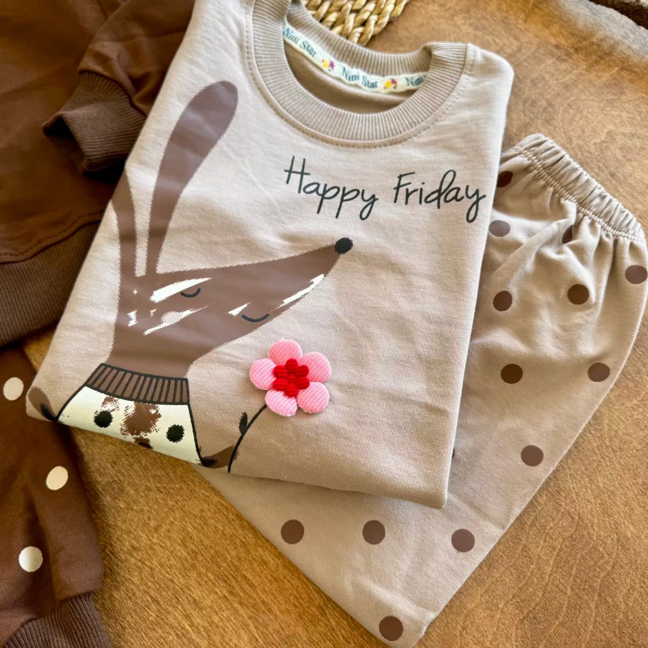 بلوز شلوار موش گل به دست Happy Friday کد 6852 — تصویر ۲
