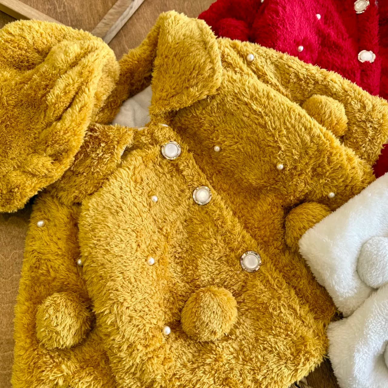 شنل و کلاه مرواریدی سایز ۱ تا ۴ کد ۵۱۹۵ — تصویر ۳