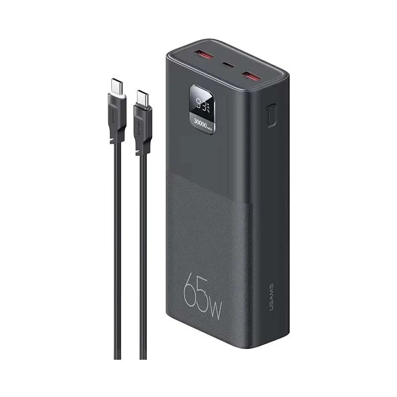 پاوربانک یوسمز مدل US-CD185 ظرفیت 30000 میلی‌آمپر‌ ساعت توان 65 وات (به همراه کابل) — تصویر ۲