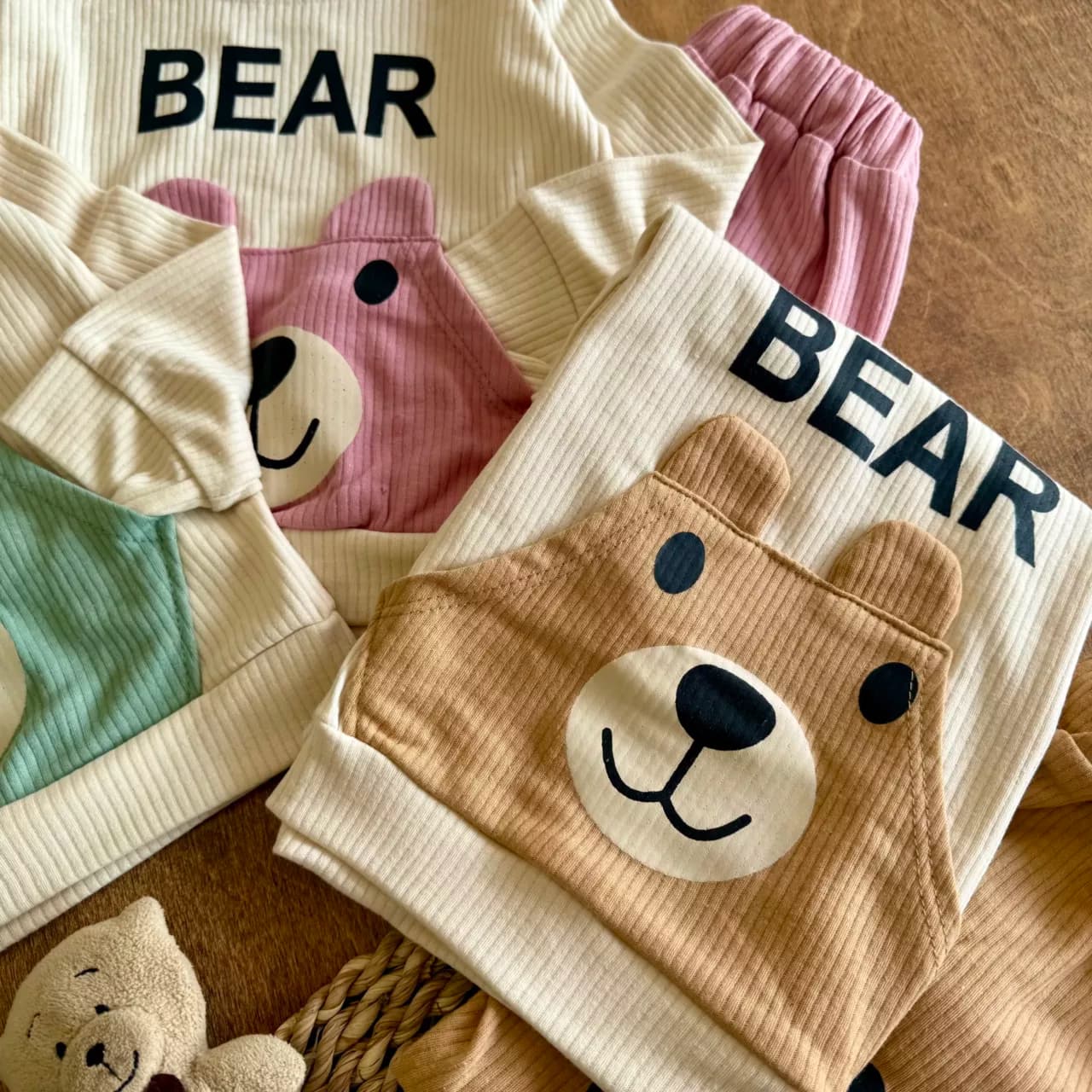 بلوز شلوار کبریتی خرس جیب گوش دار BEAR کد 6830 — تصویر ۲