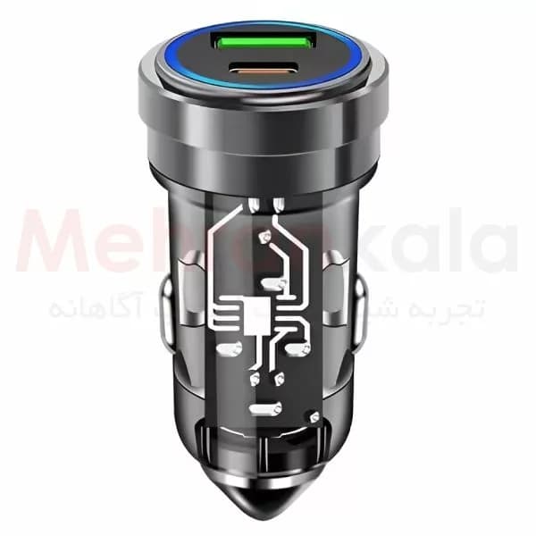شارژر فندکی فست شارژ 55 وات وان پرو مدل Dual Port QC4.0 / 733 — تصویر ۳