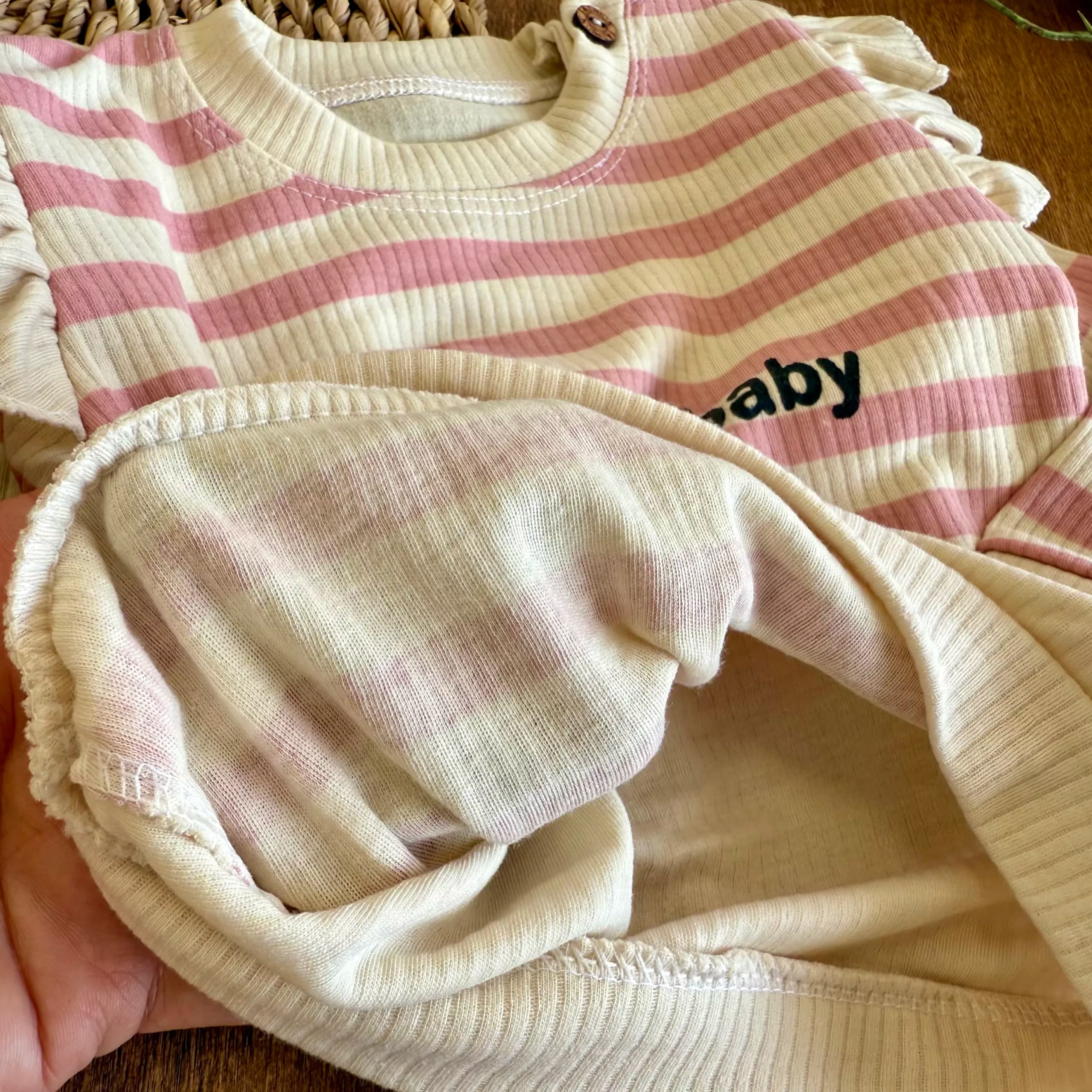 بلوز شلوار کبریتی راه راه خرگوش lovely کد 6813 — تصویر ۳