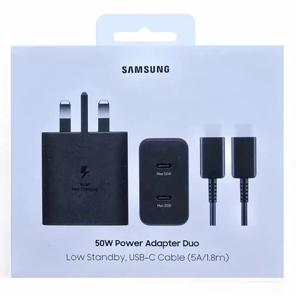 شارژر ۵۰ وات سامسونگ مدل EP-T5020 POWER DUO به همراه کابل شارژ 1.8 متری — تصویر ۳