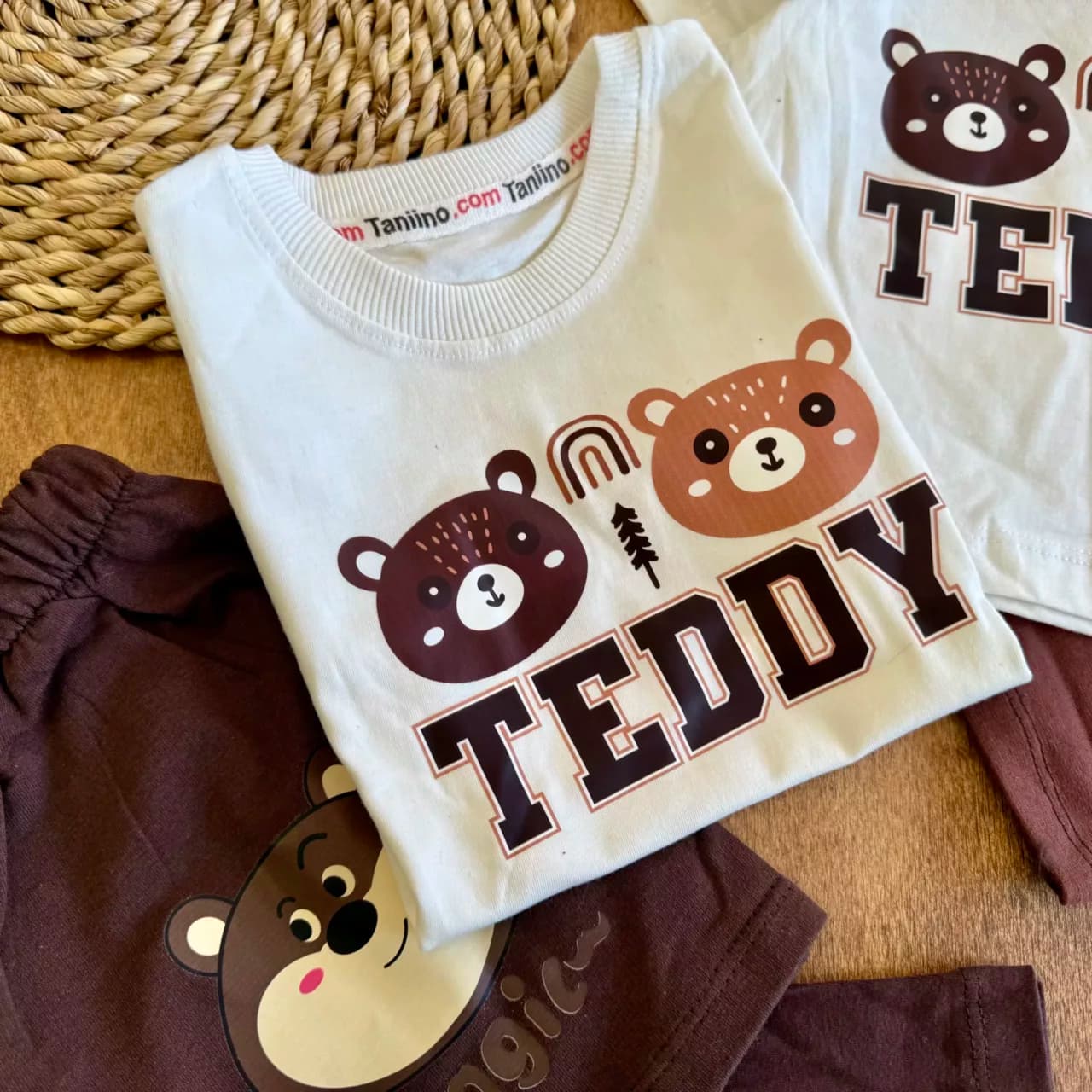 تیشرت شلوارک دو کله خرس رنگین کمان TEDDY کد 6780 — تصویر ۲