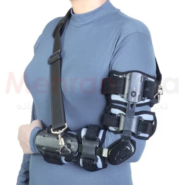 آرنج بند با مفصل مدرج طب و صنعت مدل Rom Hinged – دست چپ