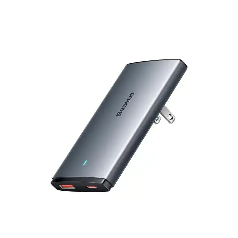 شارژر دیواری دو پورت باسئوس مدل GaN5 Pro Ultra Slim توان 65 وات (همراه کابل) — تصویر ۳