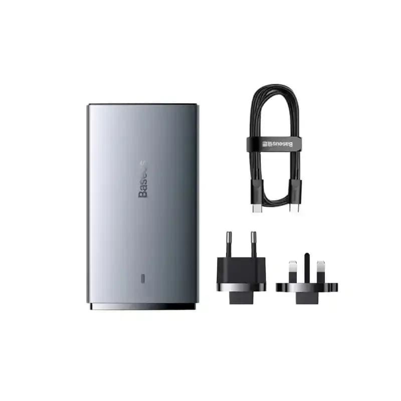 شارژر دیواری دو پورت باسئوس مدل GaN5 Pro Ultra Slim توان 65 وات (همراه کابل) — تصویر ۷