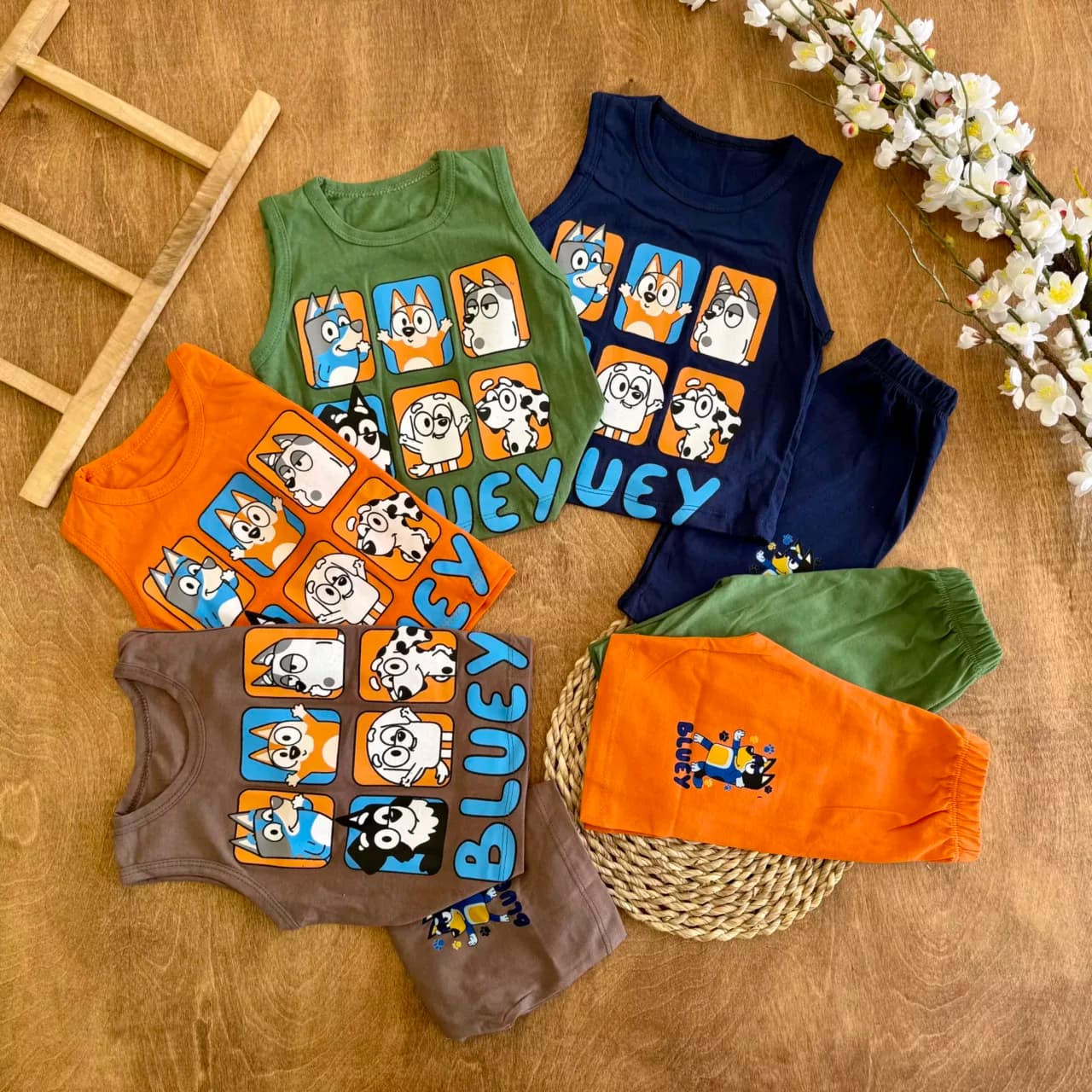 تاپ شلوارک سگهای Bluey سایز 35 تا 50 کد 6763