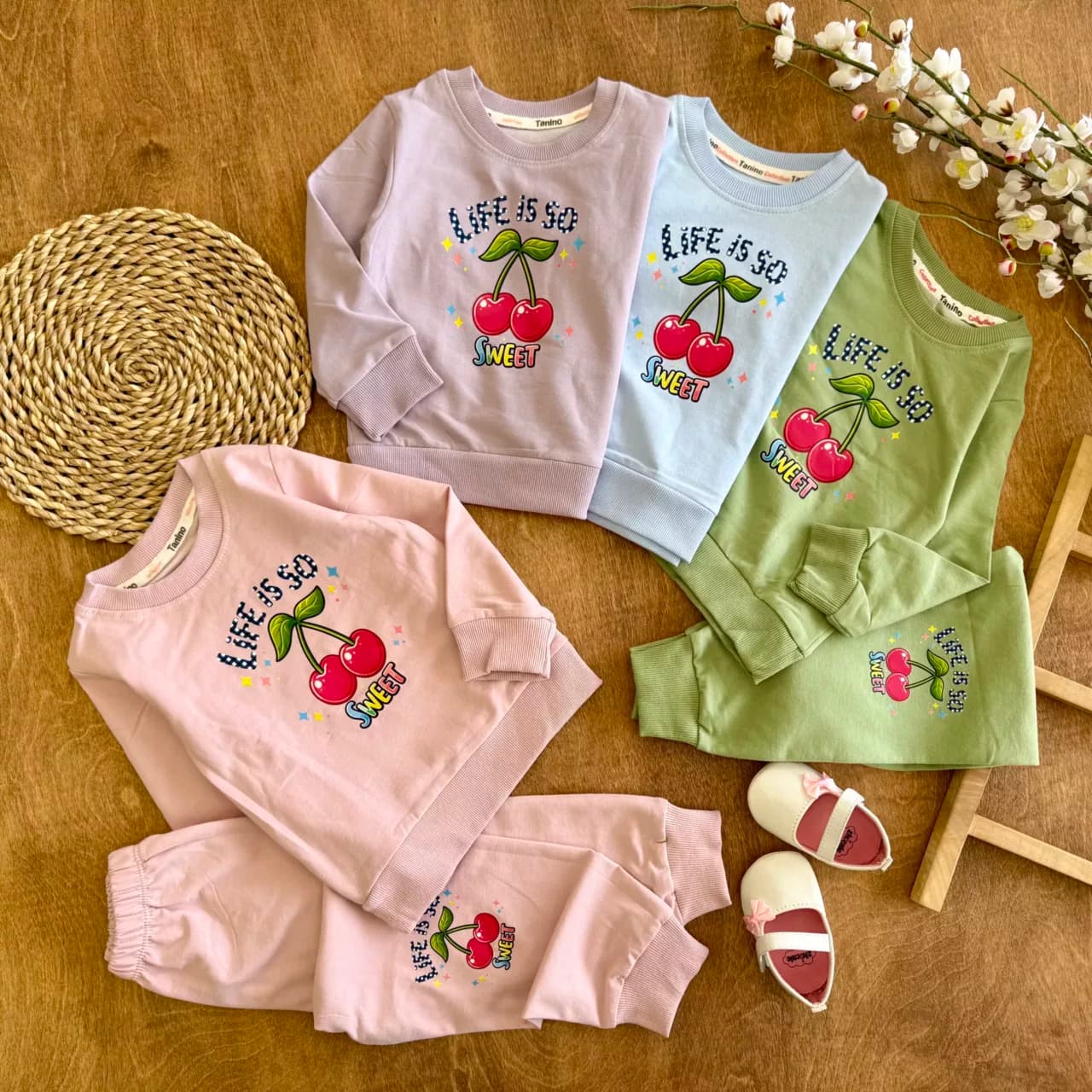 بلوز شلوار گیلاس Life سایز 35 تا 45 کد 6746