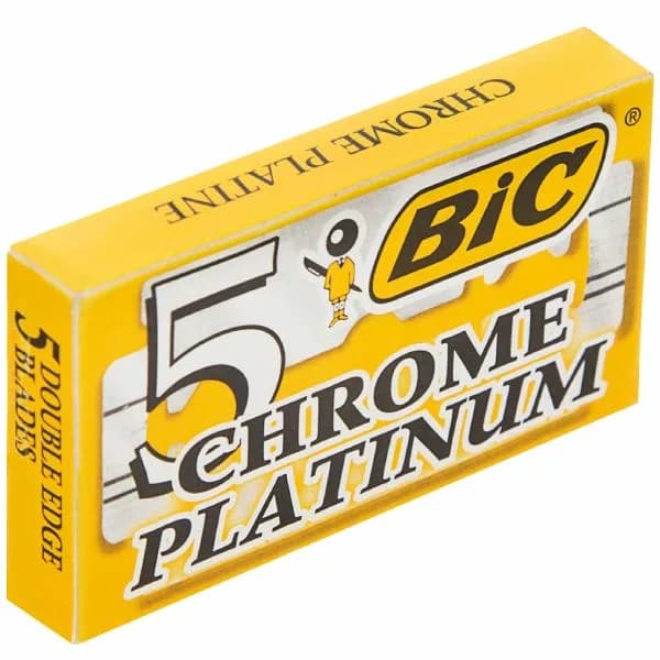 تیغ یدک سنتی اصلاح بیک مدل کروم پلاتینوم بسته 5 عددی
