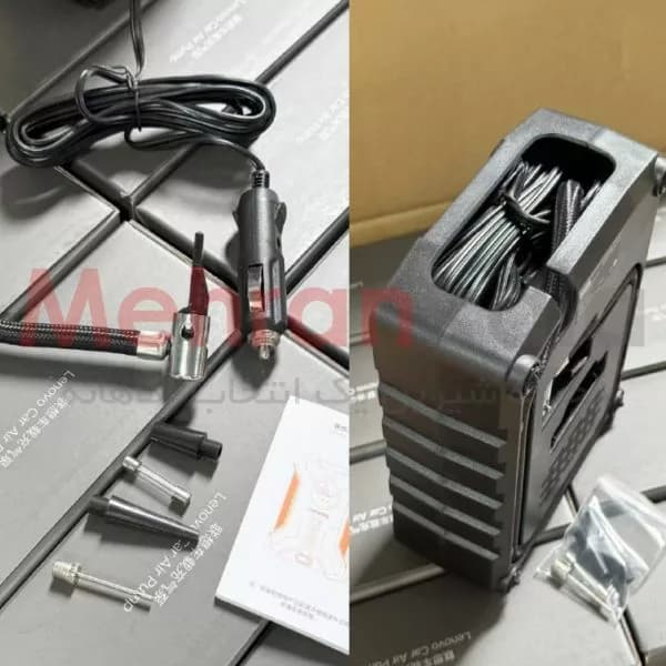 پمپ باد فندکی خودرو دیجیتال لنوو مدل Air Pump HV05 — تصویر ۳