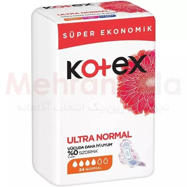 نوار بهداشتی کوتکس مدل Kotex Ultra Normal بسته 24 عددی