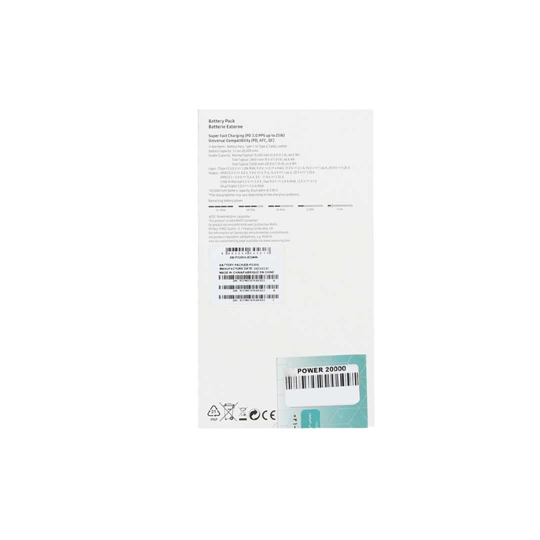 پاوربانک فست شارژ سامسونگ مدل EB-P5300 / PD 25W با ظرفیت 20000 میلی آمپر ساعت — تصویر ۸