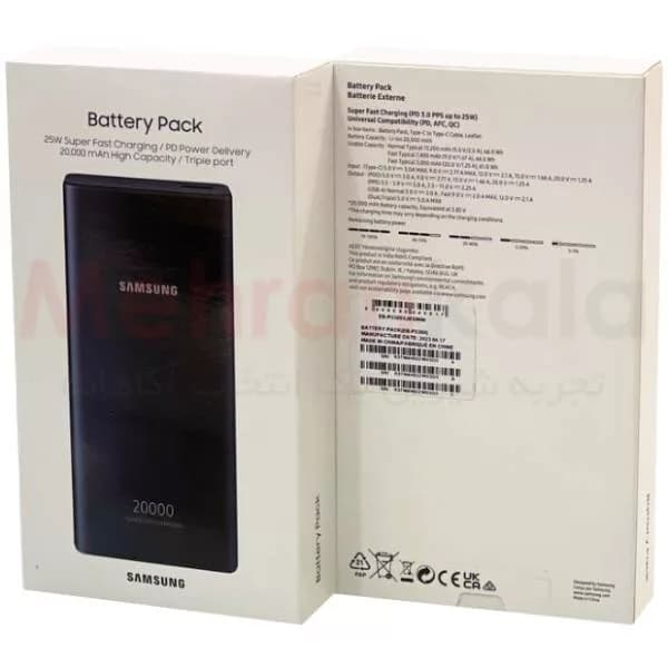 پاوربانک فست شارژ سامسونگ مدل EB-P5300 / PD 25W با ظرفیت 20000 میلی آمپر ساعت — تصویر ۵