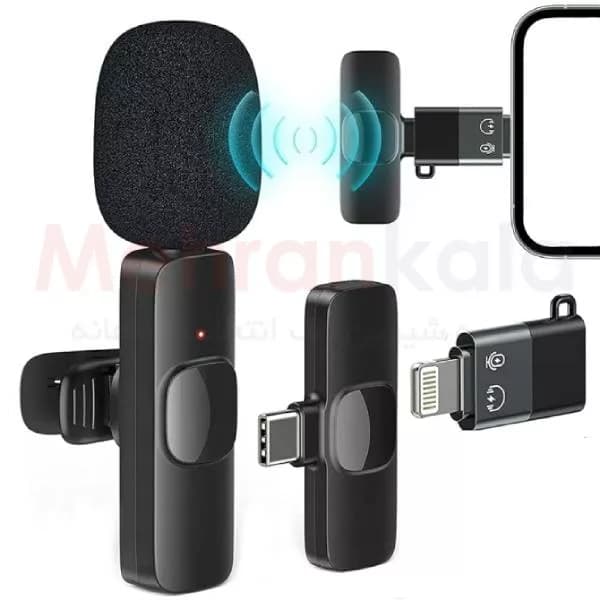 میکروفون بی سیم یقه ای وان پرو مدل PRO K9 رابط تایپ سی