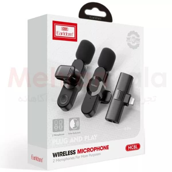 میکروفون بی سیم یقه ای ارلدام مدل MC7L رابط لایتنینگ – مناسب گوشی آیفون — تصویر ۴