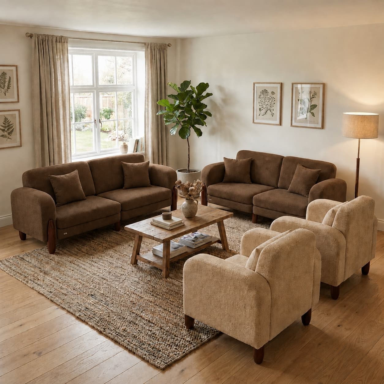 مبل راحتی ۸ نفره گالری چوب آشنایی مدل پاندا — تصویر ۴