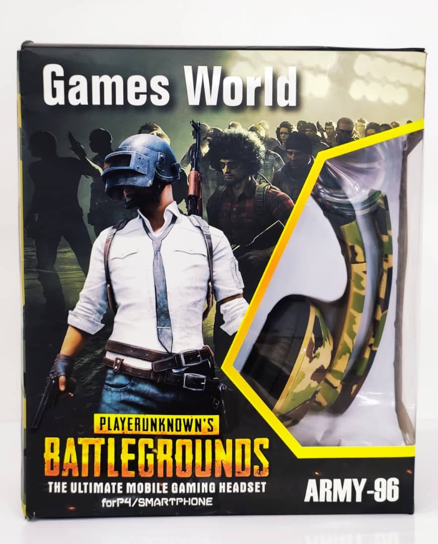 هدست گیمینگ میکروفن دار سیم دار GAMES WORLD ARMY_96