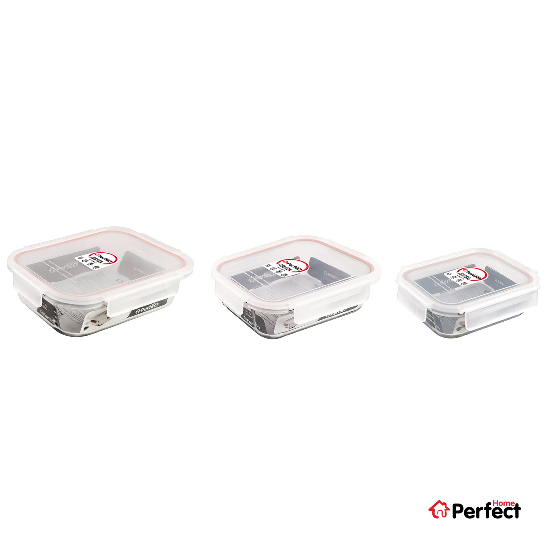 ظرف نگهدارنده Perfect home ست 3 پارچه P5400-R بدون جعبه کادویی — تصویر ۶