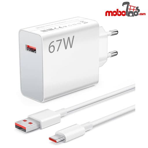 شارژر دیواری اورجینال 67 وات شیائومی به همراه کابل USB-C