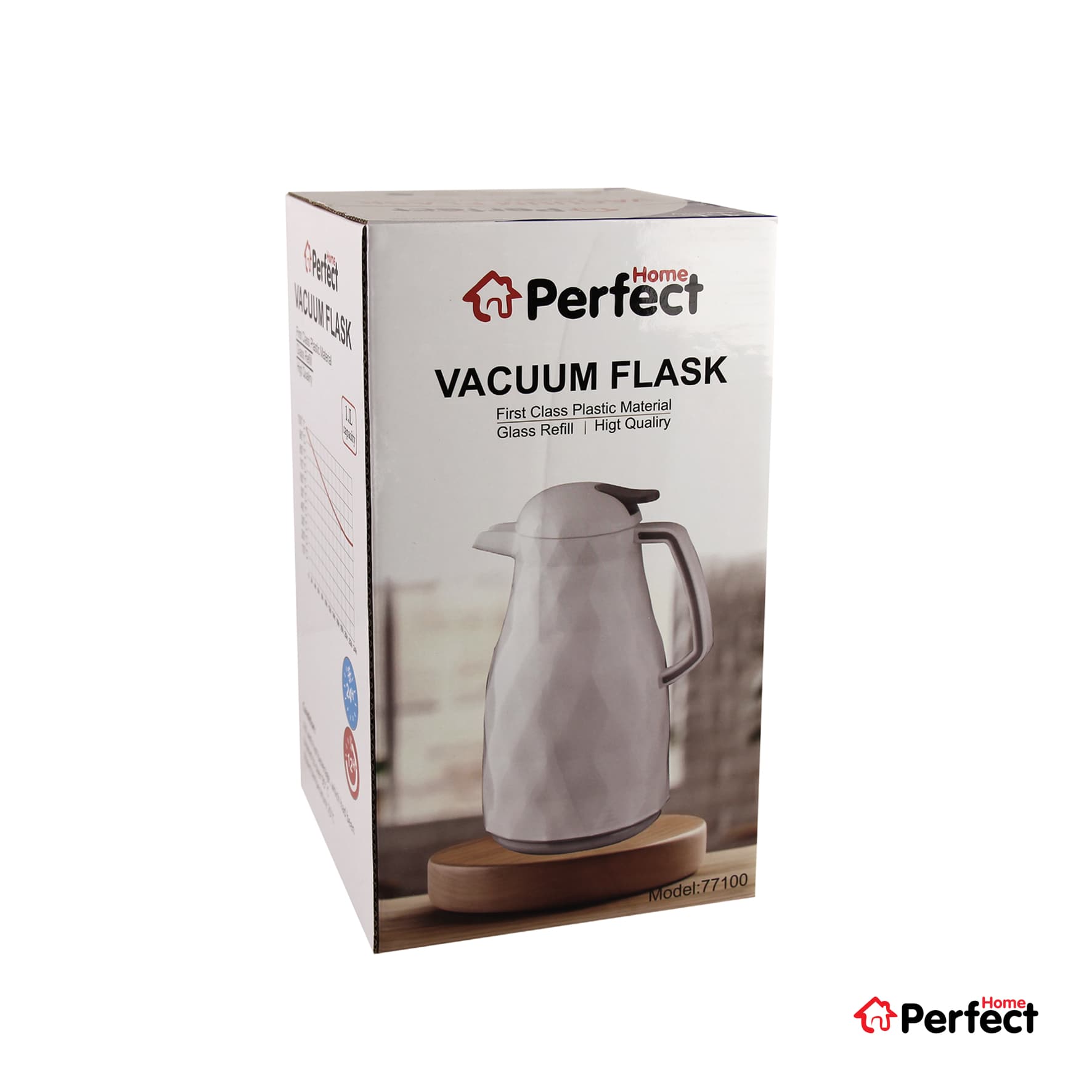 فلاسک 1 لیتری PerfectHome مدل 77100 رنگ کرم — تصویر ۳