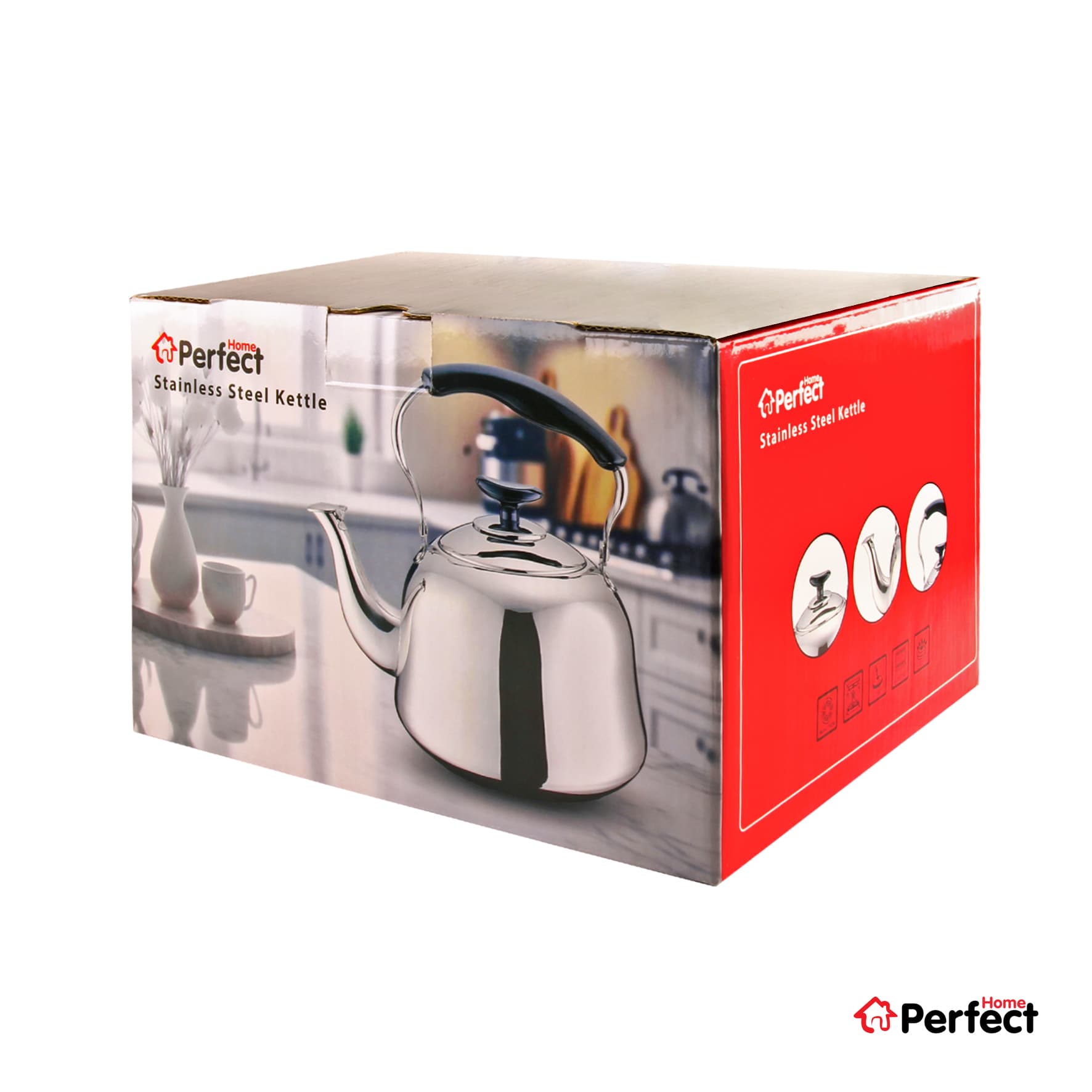 کتری استیل 4 لیتر Perfect home — تصویر ۳