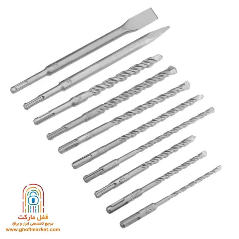 ست مته و قلم چهار شیار 10 عددی رونیکس مدل RH-5048 — تصویر ۱۲