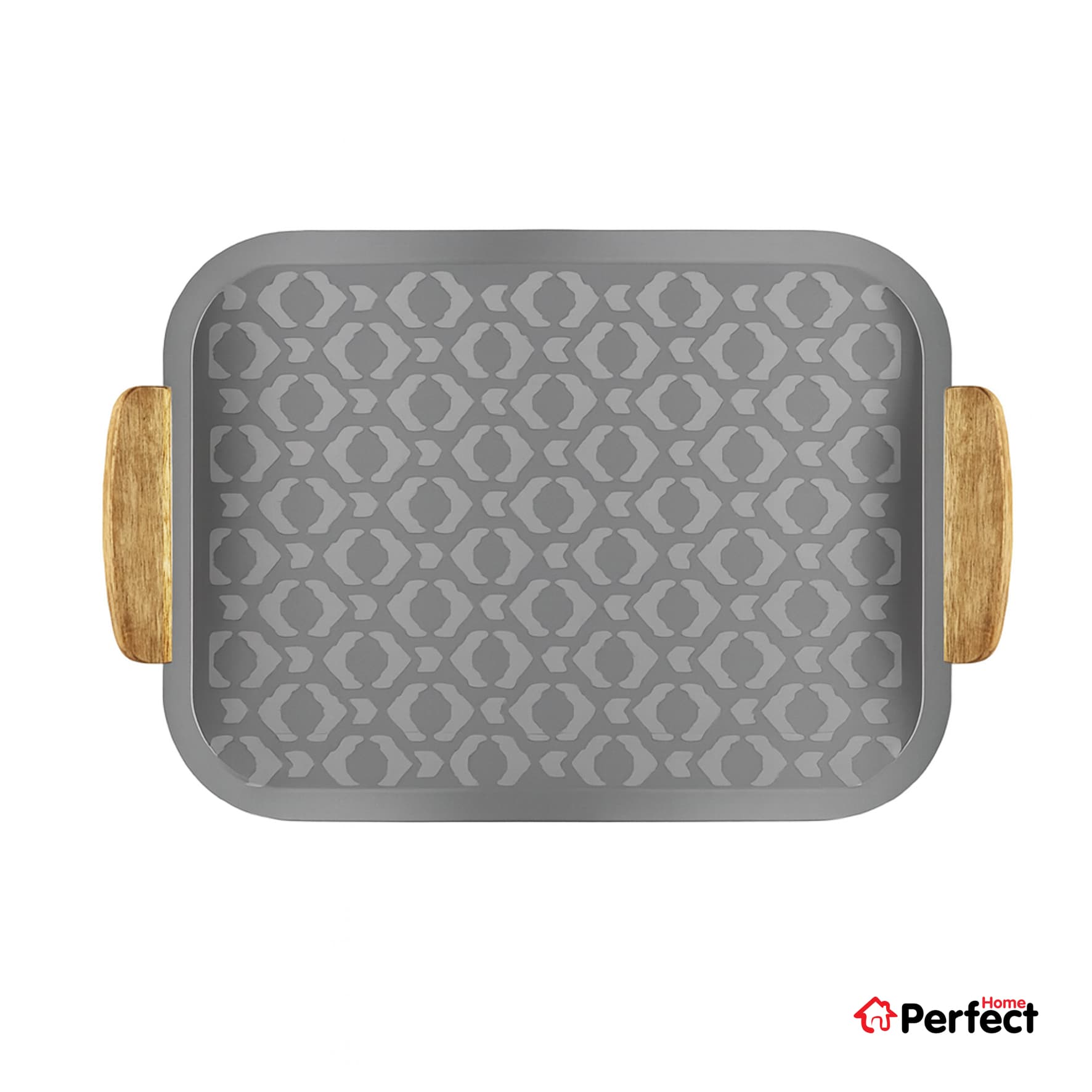 سینی فلزی PERFECTHOME مدل 6123 طرح لوزی — تصویر ۳