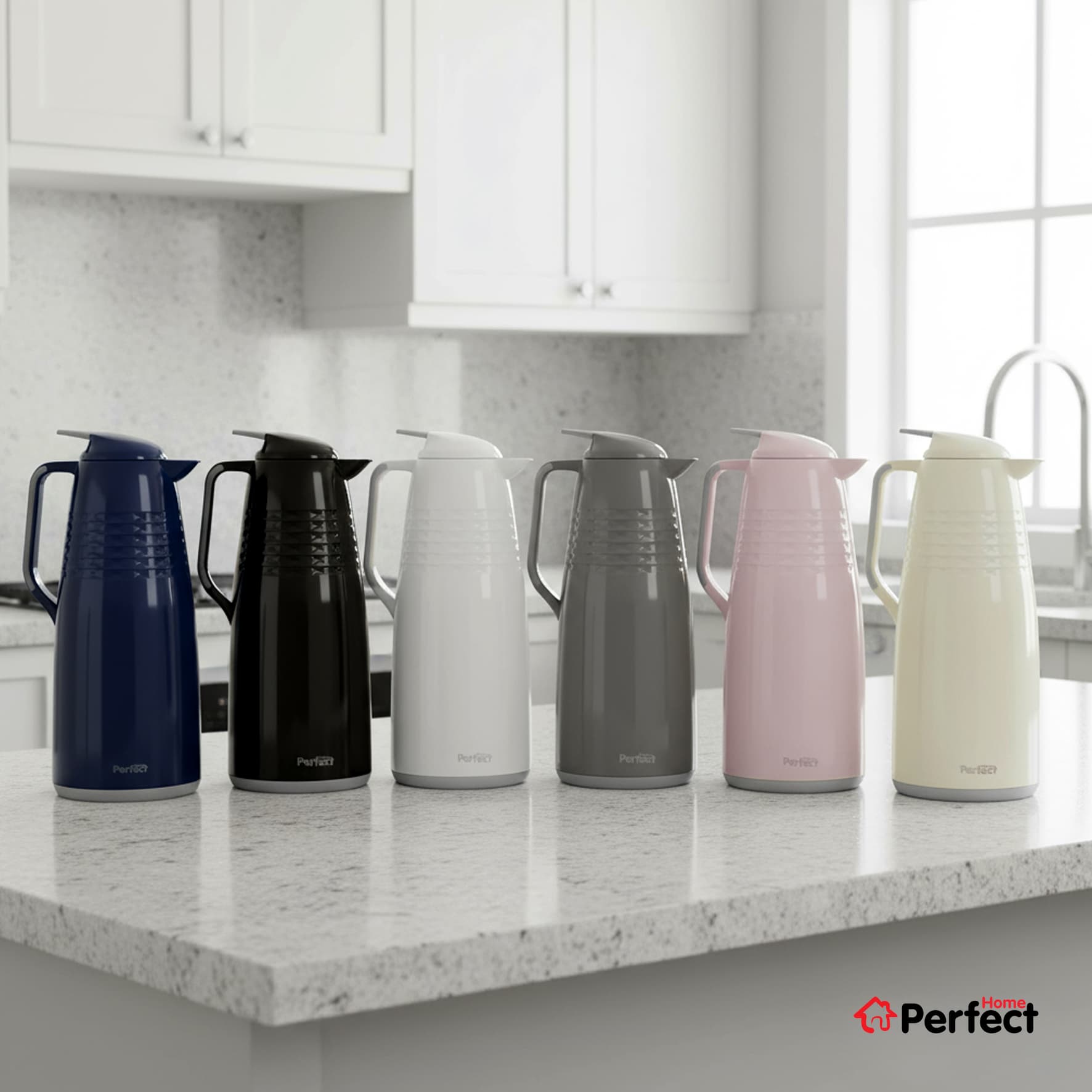 فلاسک 1.9 لیتری PerfectHome مدل 76190 رنگ طوسی — تصویر ۲