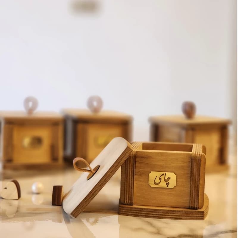 باکس ادویه چوبی تکست درجه یک