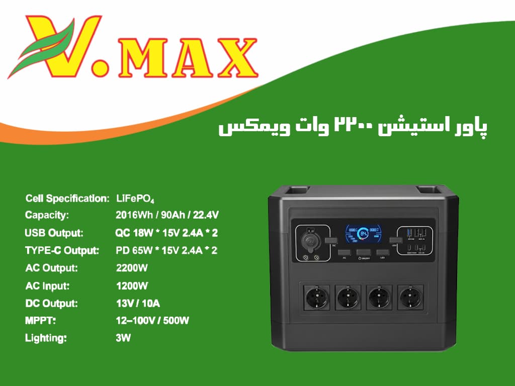 پاور استیشن قابل حمل 2200 وات ویمکس