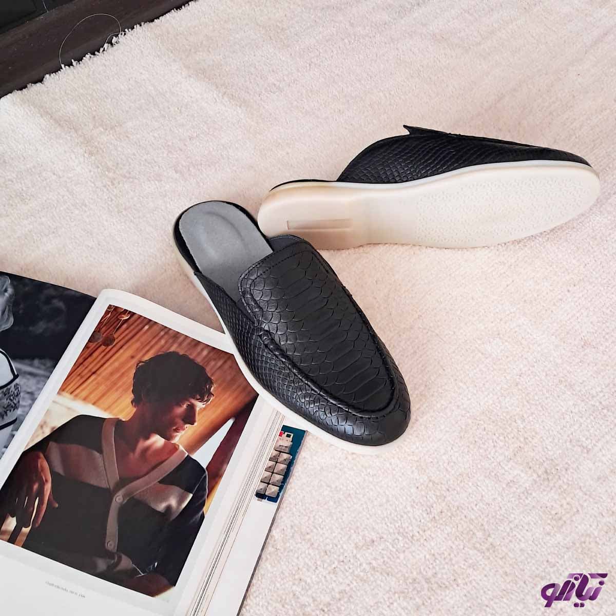 اسلیپر مردانه چرم مدل شاها V02 — تصویر ۵