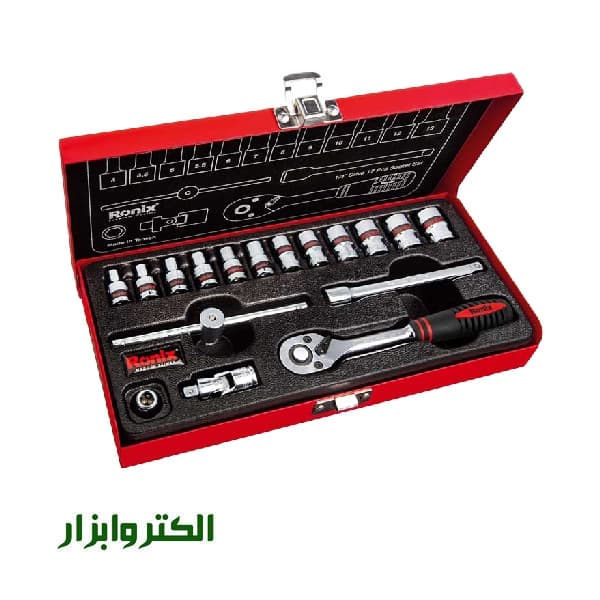 جعبه بکس رونیکس 17 پارچه 1/4 اینچ مدل RH-2617