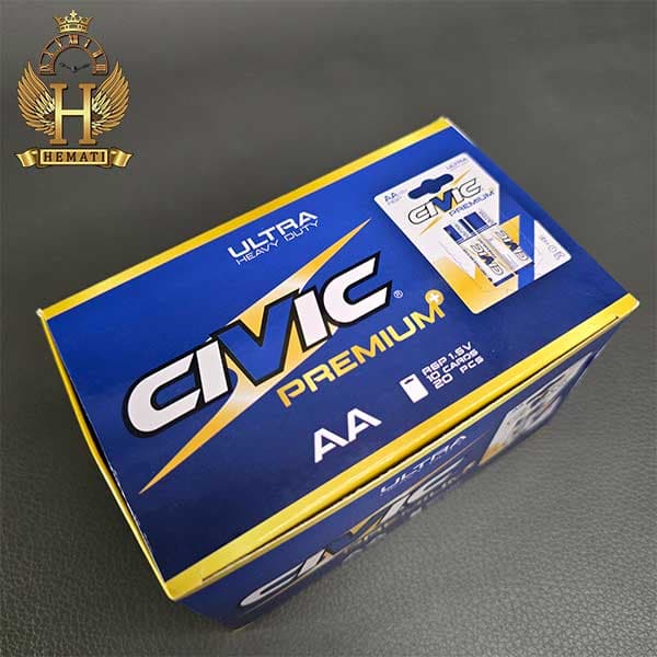 باتری قلمی سیویک پریمیوم CIVIC PREMIUM ULTRA HEAVY DUTY AAA (کارت 2 عددی) — تصویر ۴