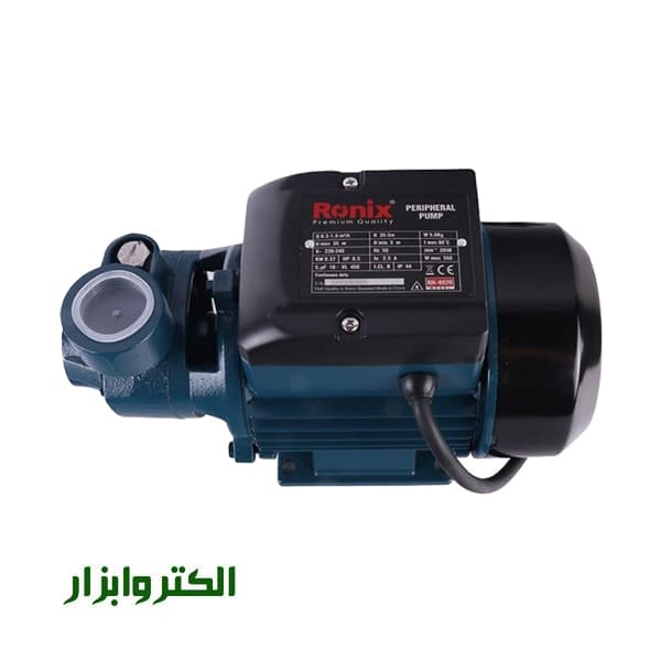 پمپ آب رونیکس تک فاز 0.5 اسب بخار مدل RH-4020 — تصویر ۳