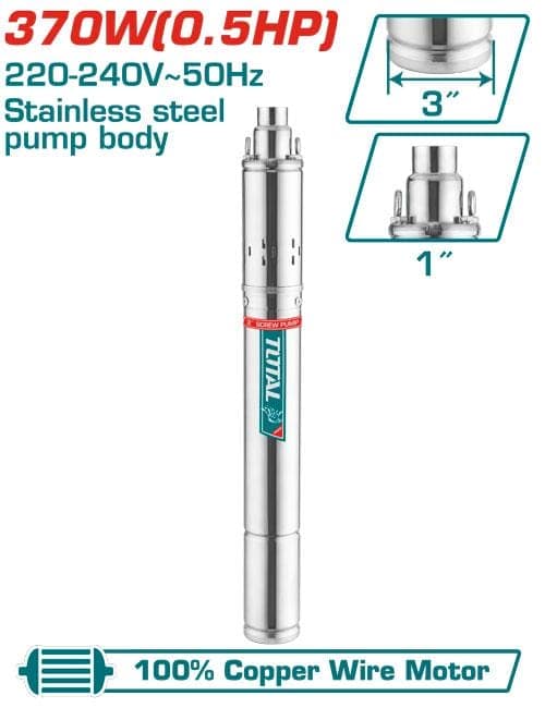 پمپ پیچشی آبی Total مدل TSWP3701 – ۳ اینچ، ۳۷۰W (0.5 HP)