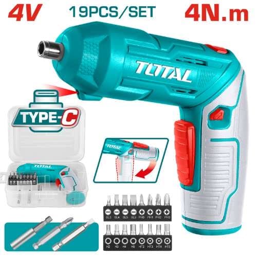 پیچ‌گوشتی شارژی TOTAL 4V مدل TSDLI0442