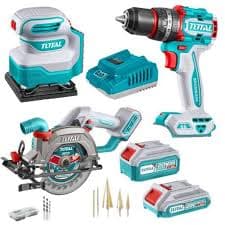 ست سه‌تایی ابزار شارژی TOTAL 20V مدل TOSLI241193