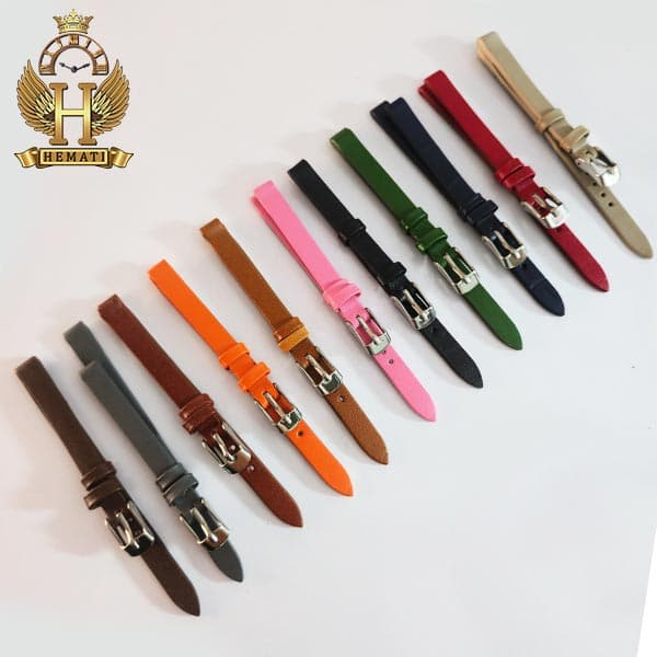 بند چرم طبیعی ساعت مچی ساده بدون دوخت BNCHT200 (سایز 8)