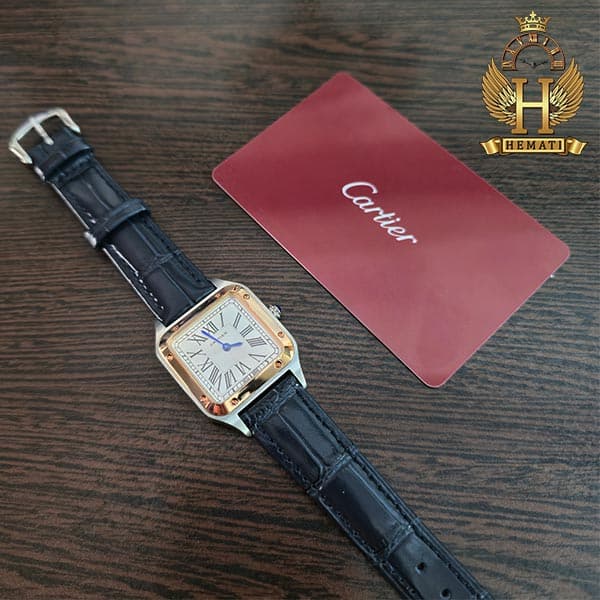ساعت مچی زنانه کارتیر مدل دمونت CARTIER SANTOS DUMONT CSDL105 — تصویر ۳