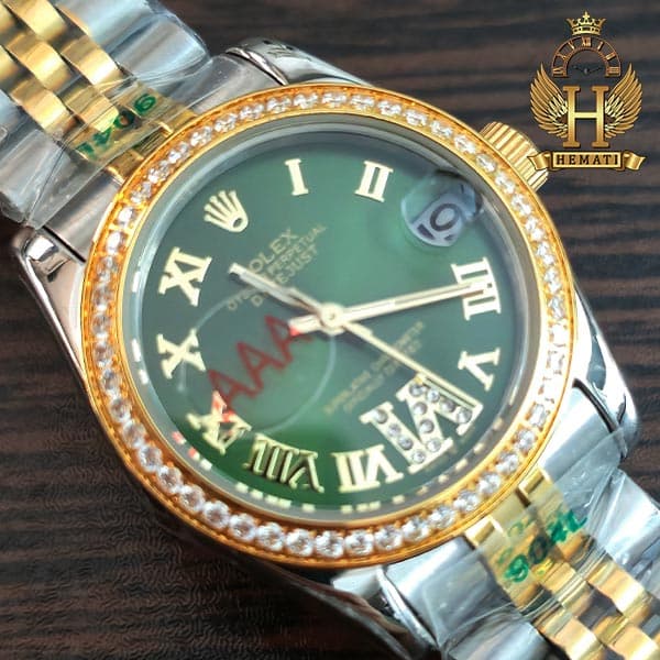 ساعت زنانه رولکس دیت جاست Rolex Datejust RODJL553 (صفحه سبز) — تصویر ۲