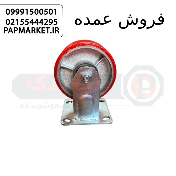 چرخ پلی اورتان 125 ثابت – قدرت، دوام و حرکت روان برای تجهیزات نیمهسنگین و صنعتی