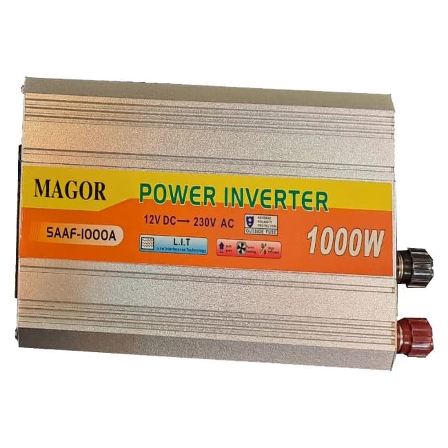 ​اینورتر و مبدل برق 1000 وات ماژور (MAGOR) مدل SAAF-1000A - تبدیل 12 به 220 ولت