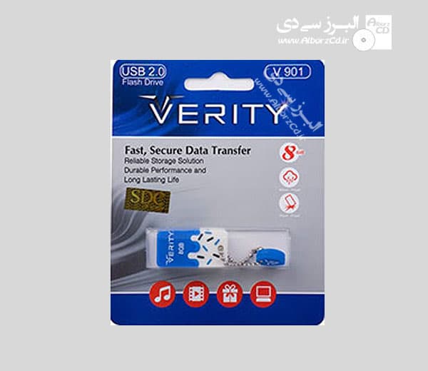 فلش مموری وریتی مدل V901 ظرفیت 8 گیگابایت USB 2.0