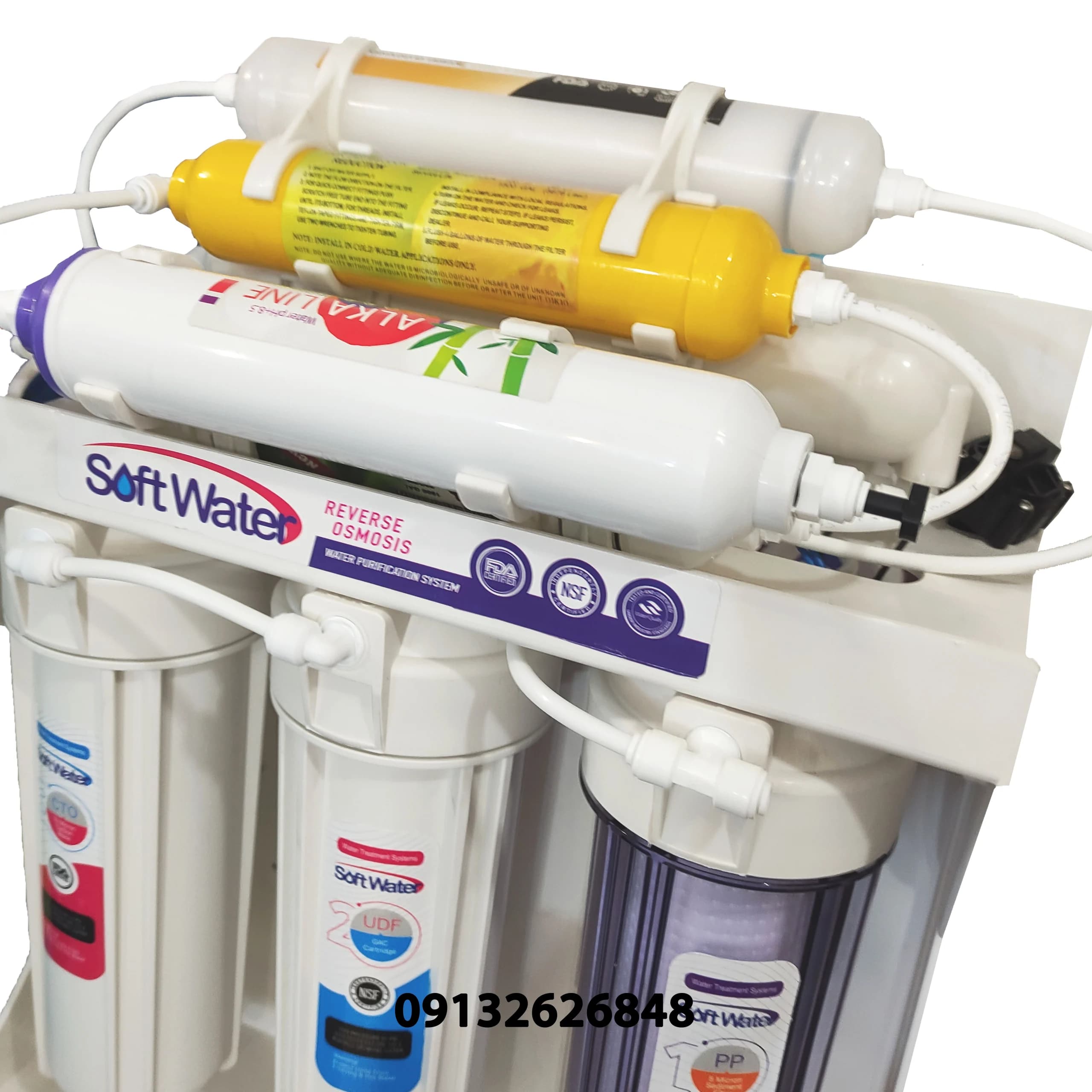 دستگاه تصفیه آب خانگی سافت واتر 8 مرحله مدل soft water RO-2500-8 — تصویر ۲