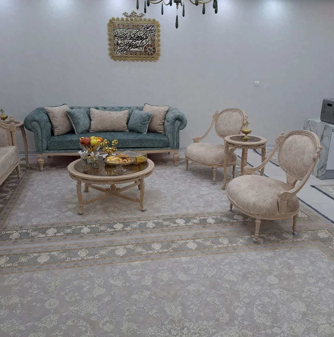 مبل کلاسیک فرانسوی کاجی چستر 8 نفره — تصویر ۵