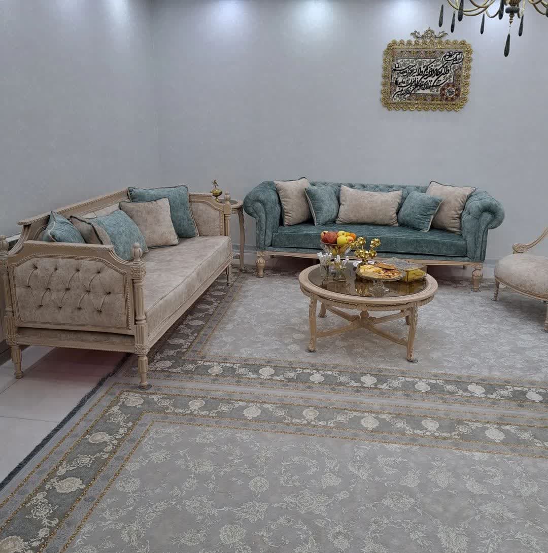 مبل کلاسیک فرانسوی کاجی چستر 8 نفره — تصویر ۳