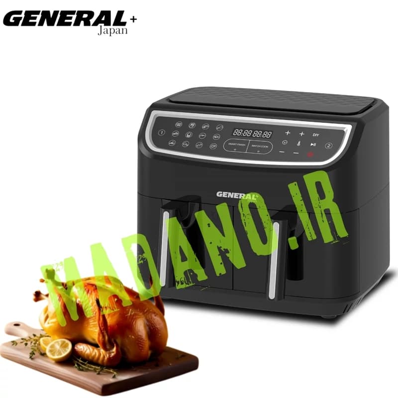 سرخ کن بدون روغن دوقلوی جنرال ژاپن مدل:GE-9860 — تصویر ۳